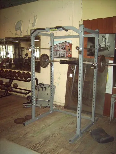 A power rack at Doug's Gym