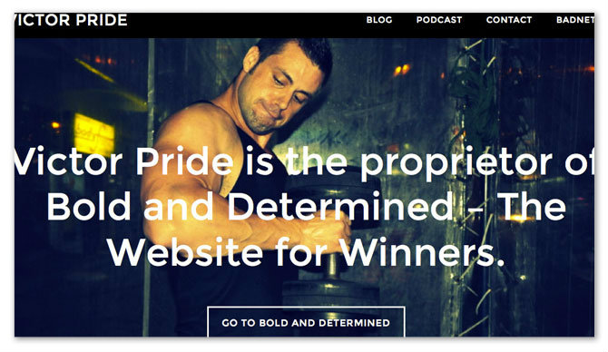 VictorPride.com Landing page