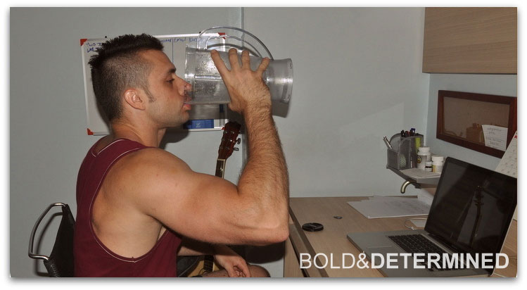 It's a hard life, but someone's gotta do it. V. Pride, late 2012.