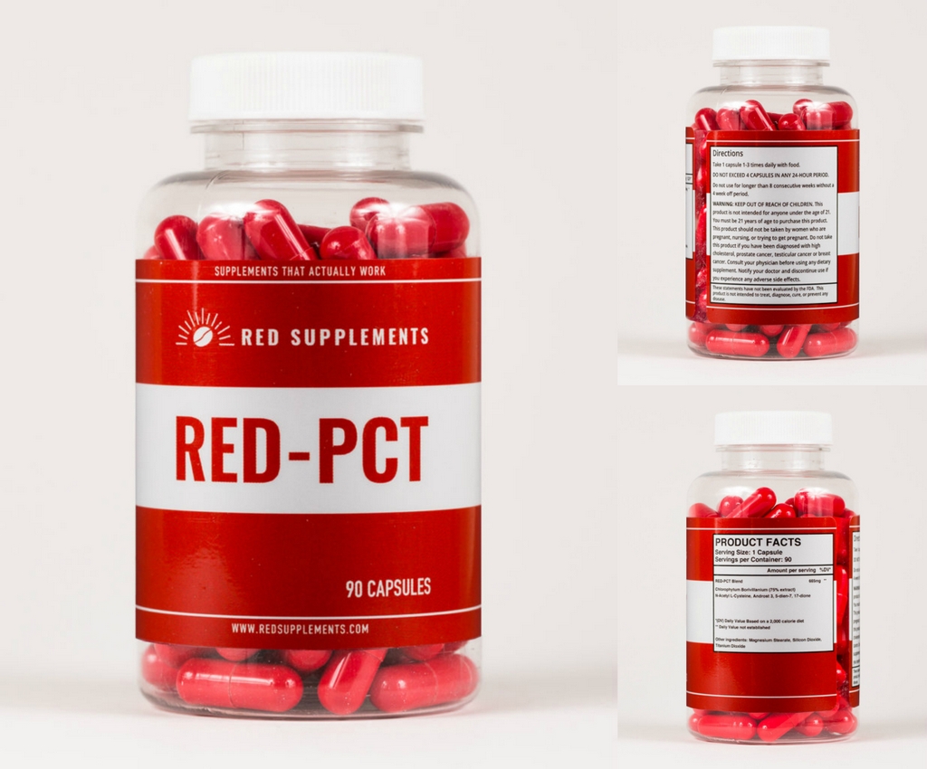 Red-PCT-Bottle-Collage-testosterone-increasing-supplement-decrease-estrogen-boost-testosterone