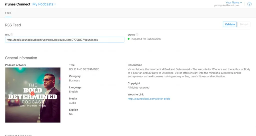 Add Podcast to iTunes - Step 5